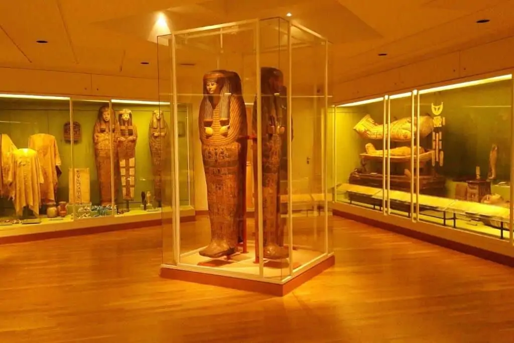 丹麦国家博物馆埃及展厅的木乃伊。